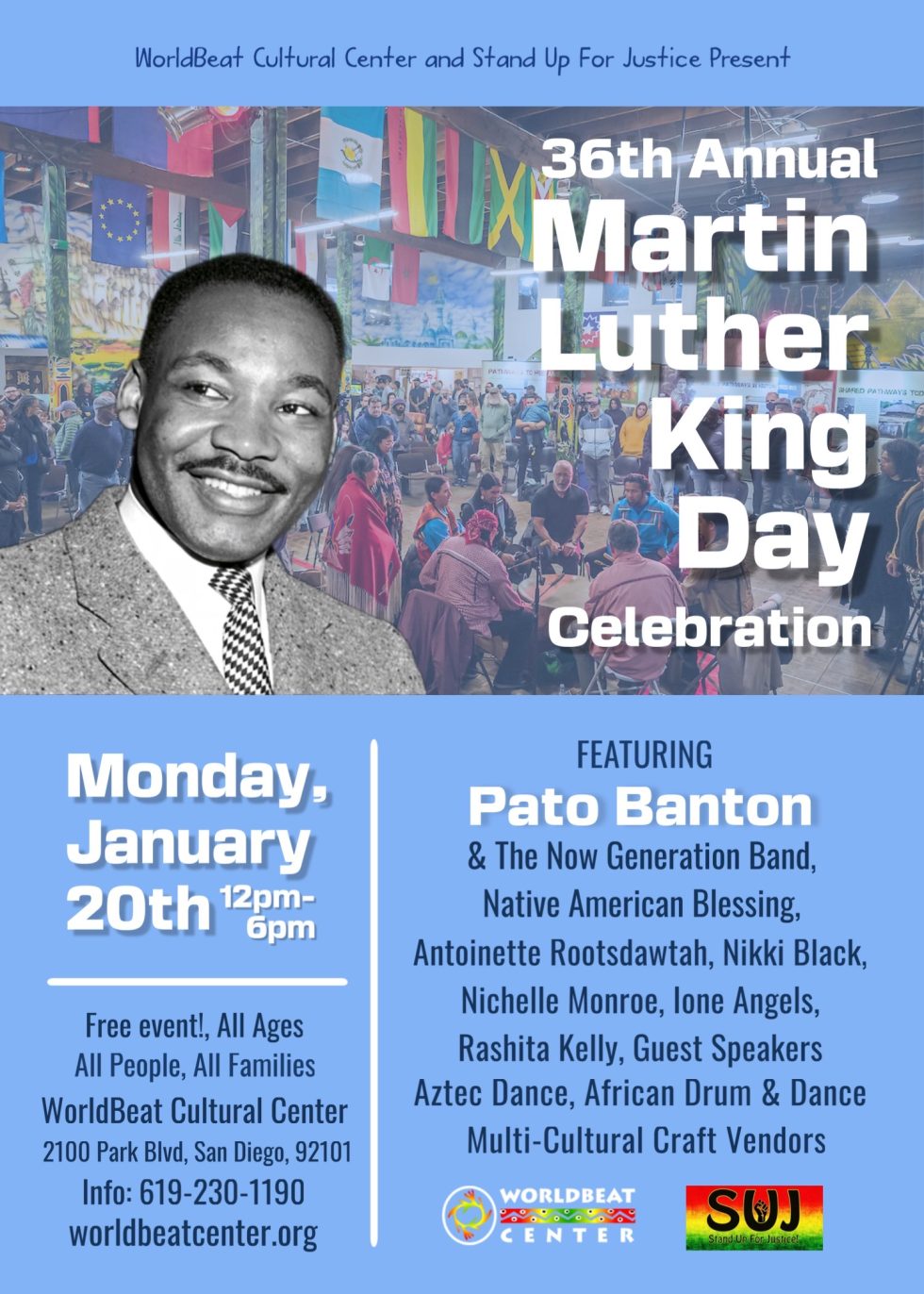 36th Annual Martin Luther King Day Celebration | WorldBeat Center ...